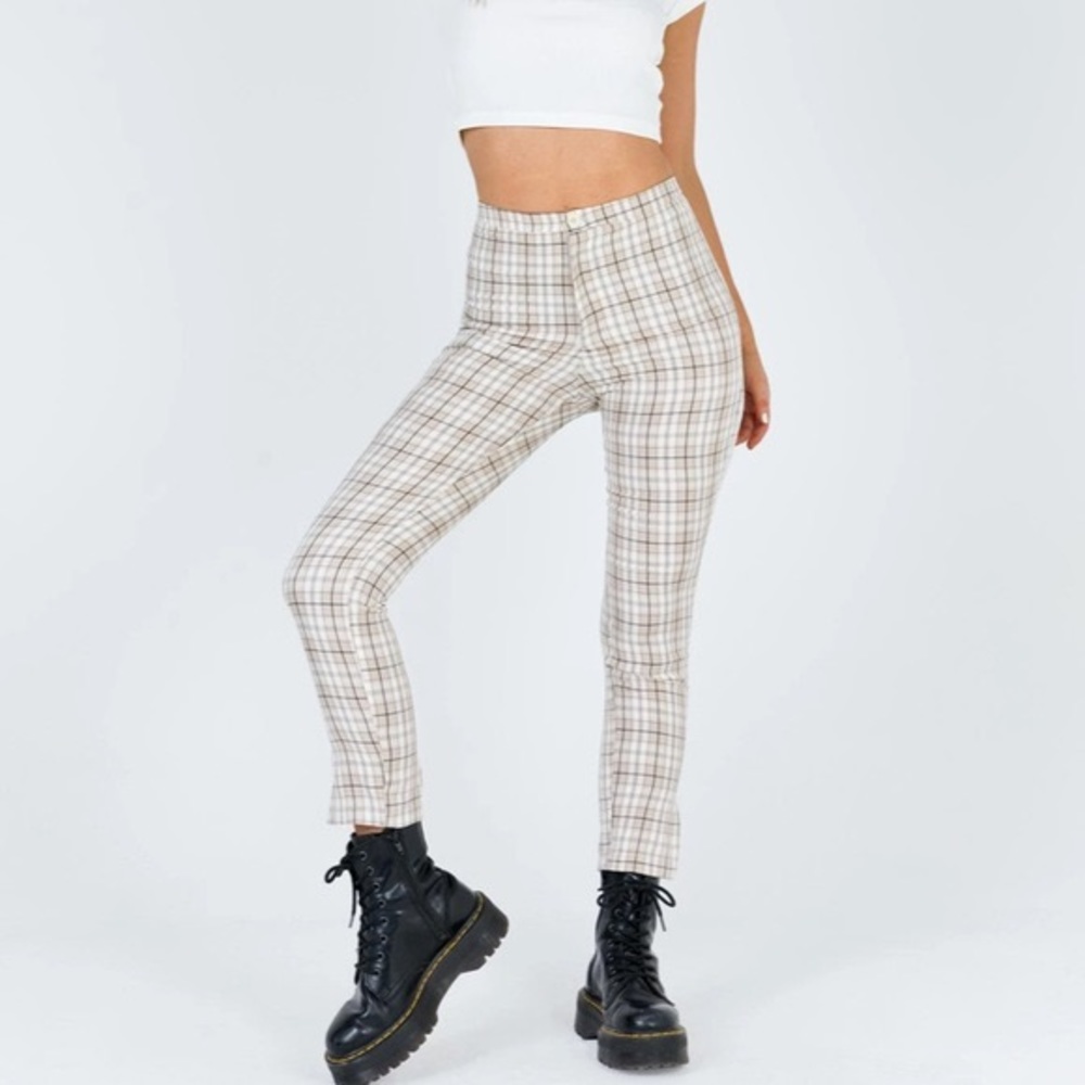 Princess Polly Cher Check plaid pants